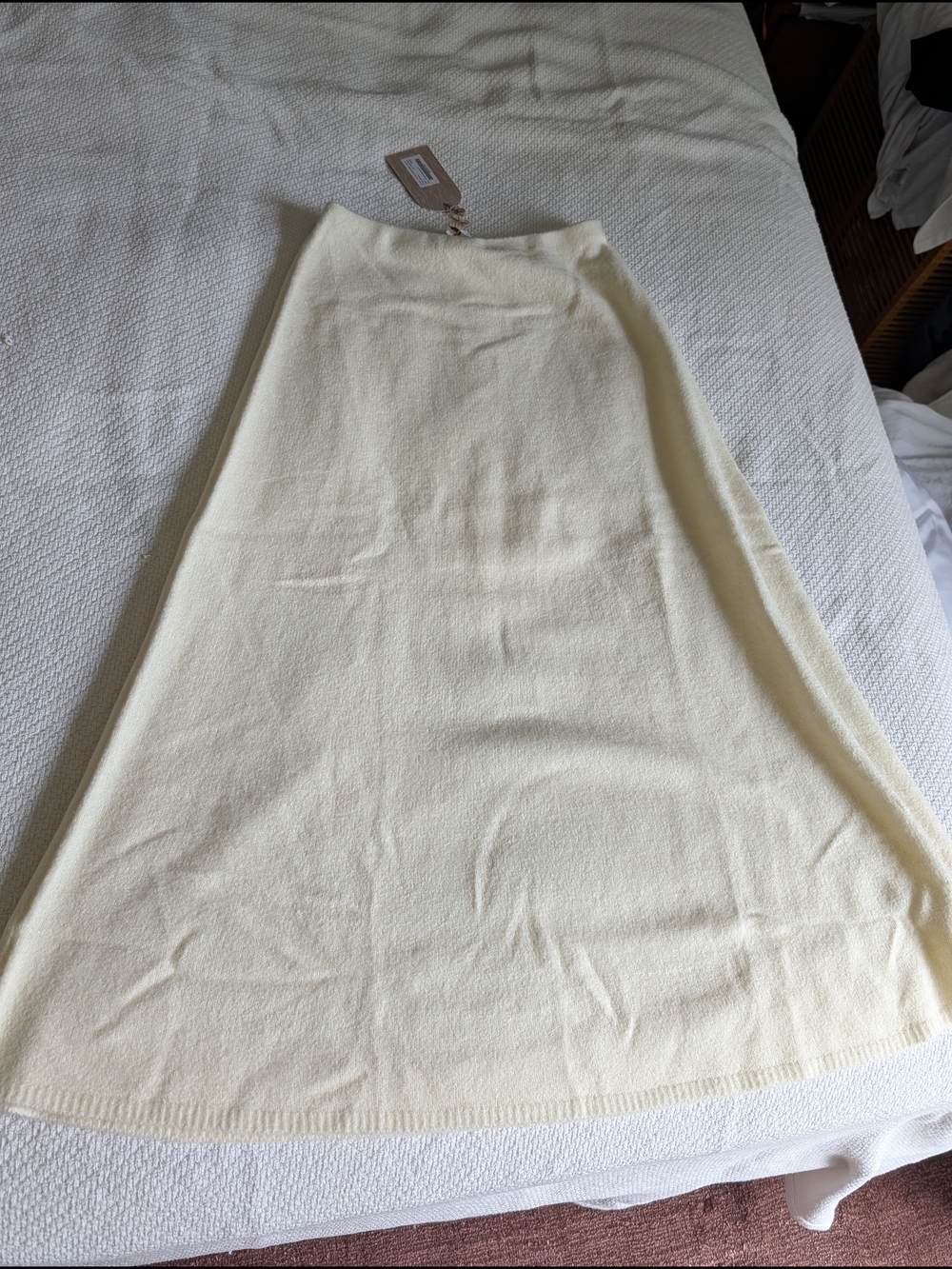NWT Meshki Cream Maxi Knit Skirt